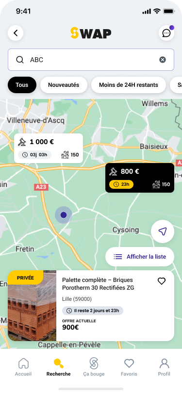 Recherchez les ventes autour de vous